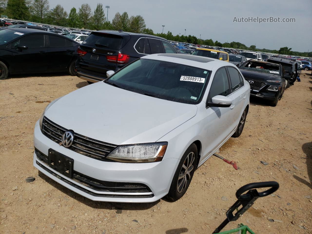 2017 Volkswagen Jetta Se White vin: 3VWDB7AJXHM393748