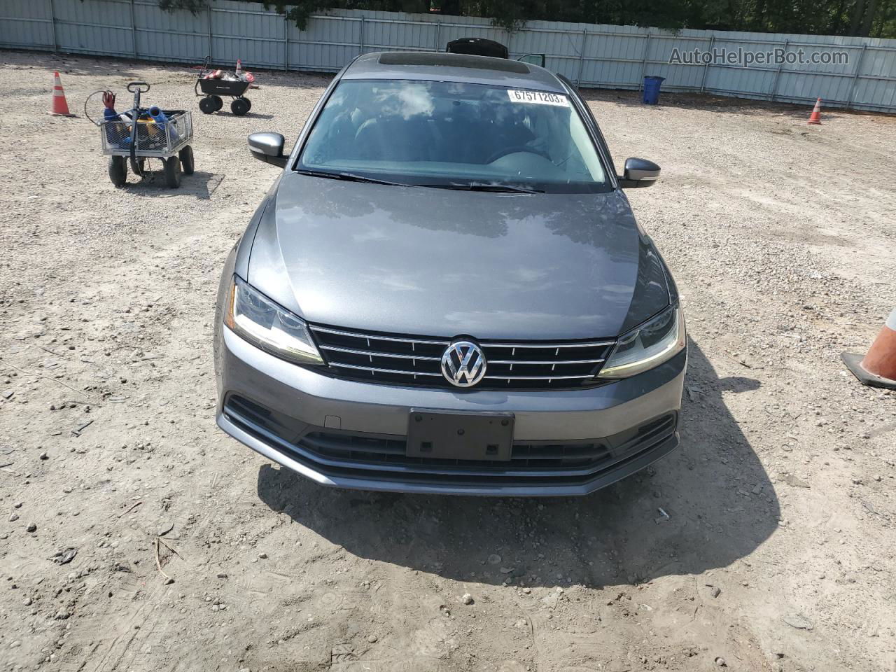 2018 Volkswagen Jetta Se Gray vin: 3VWDB7AJXJM226666