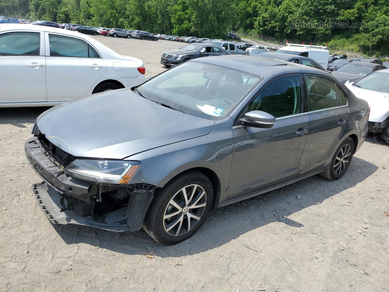 2018 Volkswagen Jetta Se Gray vin: 3VWDB7AJXJM246058