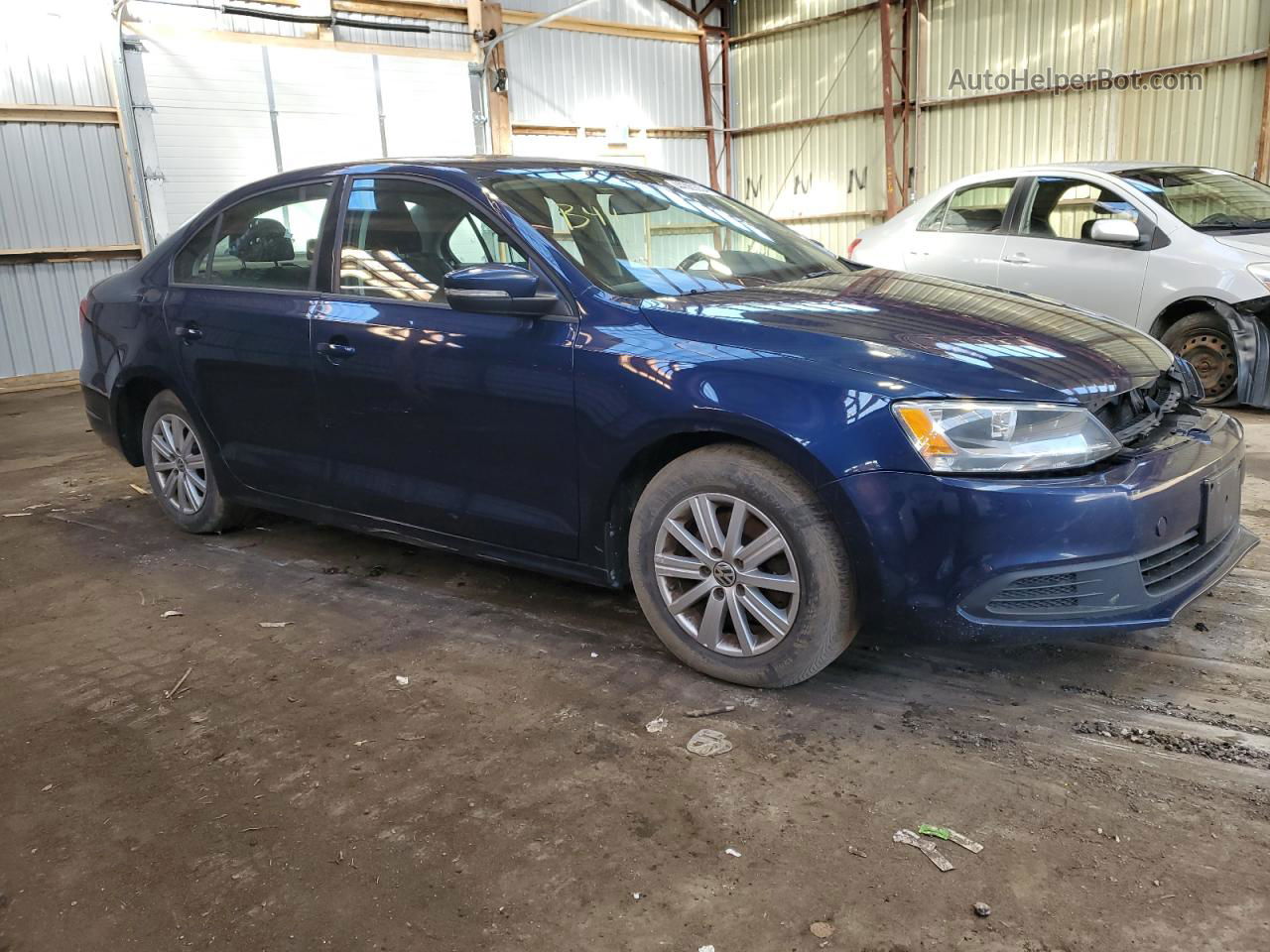 2013 Volkswagen Jetta Se Blue vin: 3VWDK7AJ8DM393371