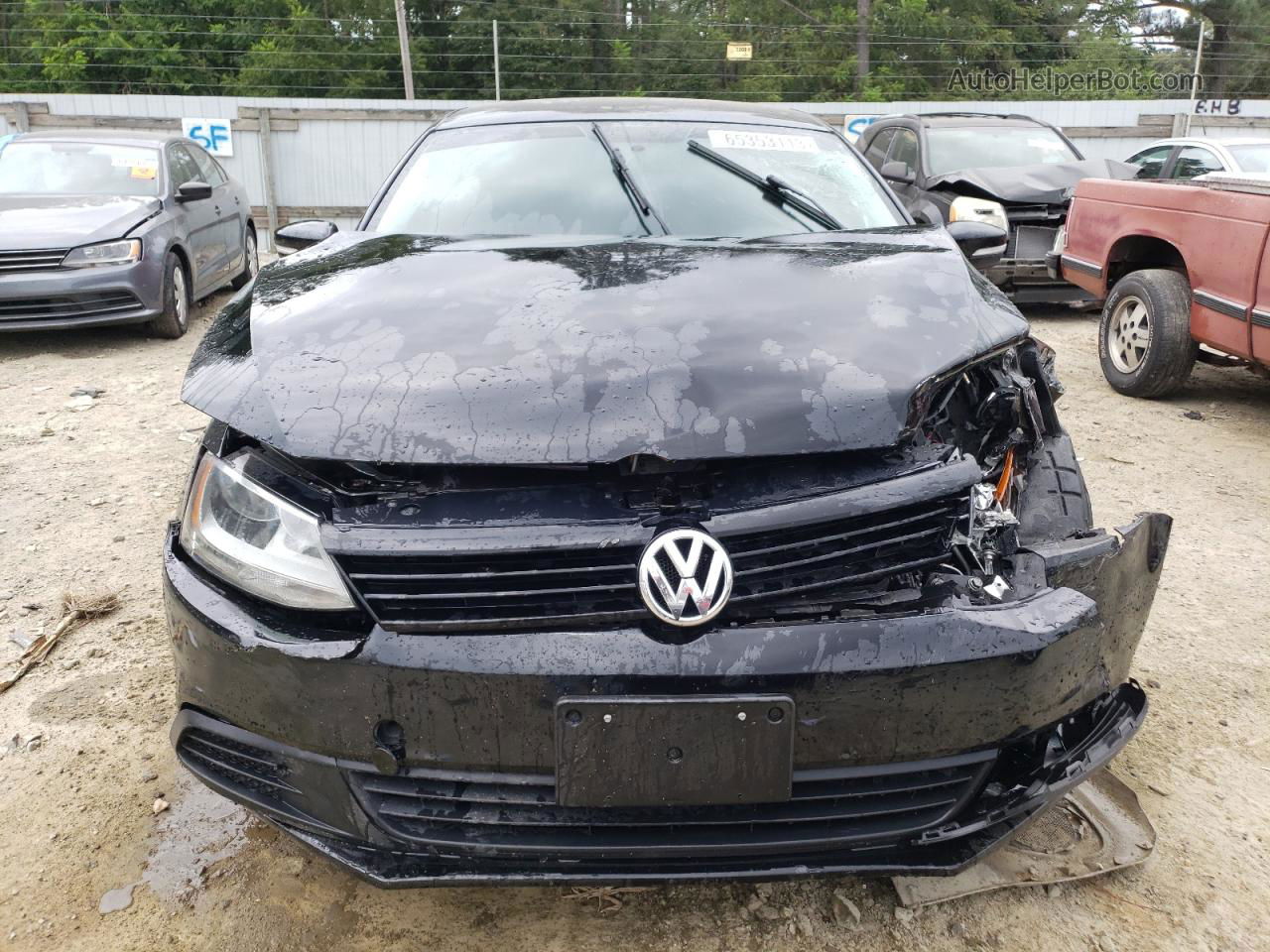 2012 Volkswagen Jetta Se Black vin: 3VWDP7AJ0CM302884