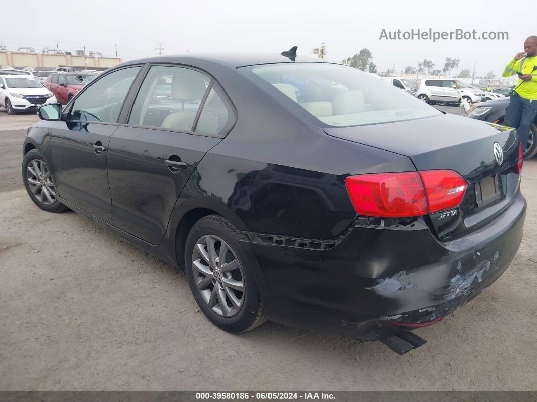 2012 Volkswagen Jetta 2.5l Se Black vin: 3VWDP7AJ0CM313500