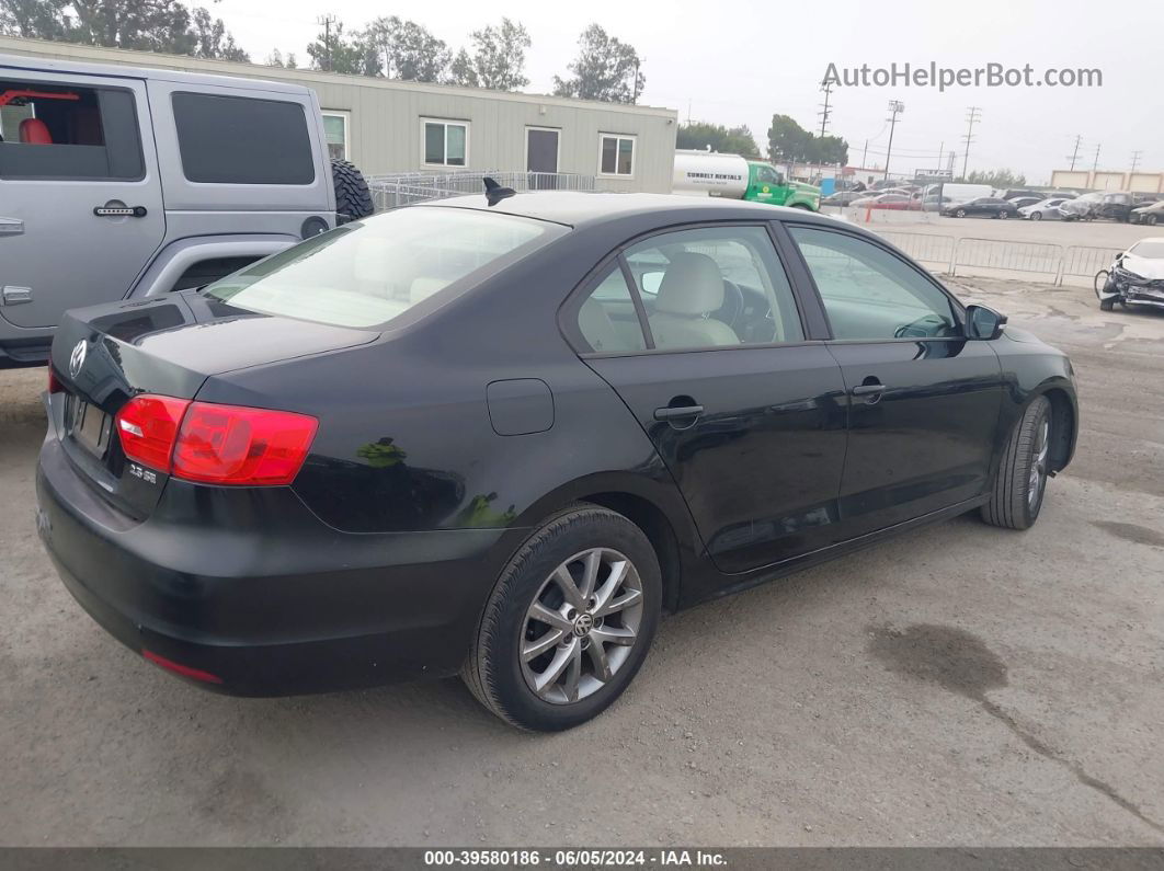 2012 Volkswagen Jetta 2.5l Se Black vin: 3VWDP7AJ0CM313500