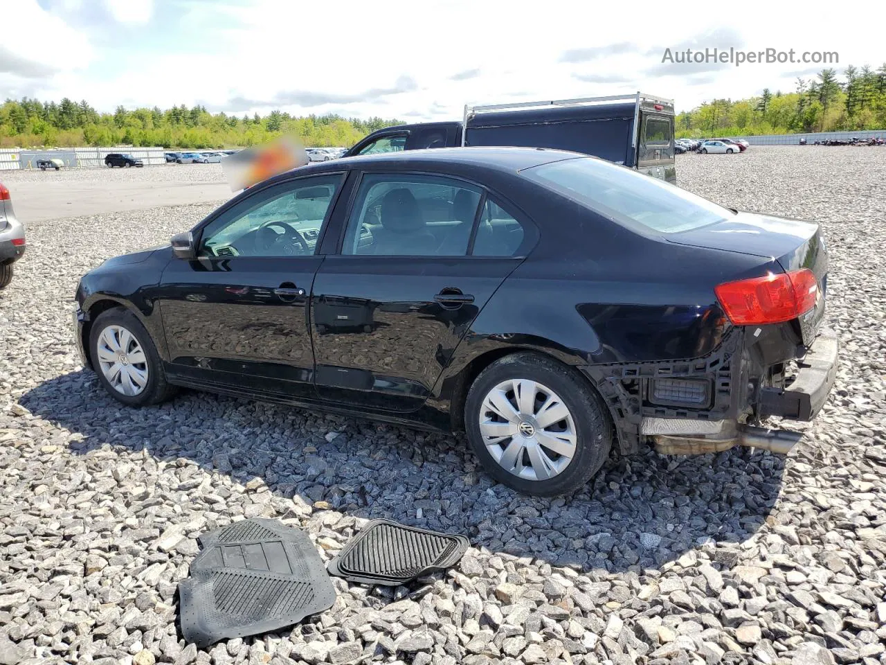 2012 Volkswagen Jetta Se Black vin: 3VWDP7AJ0CM319801