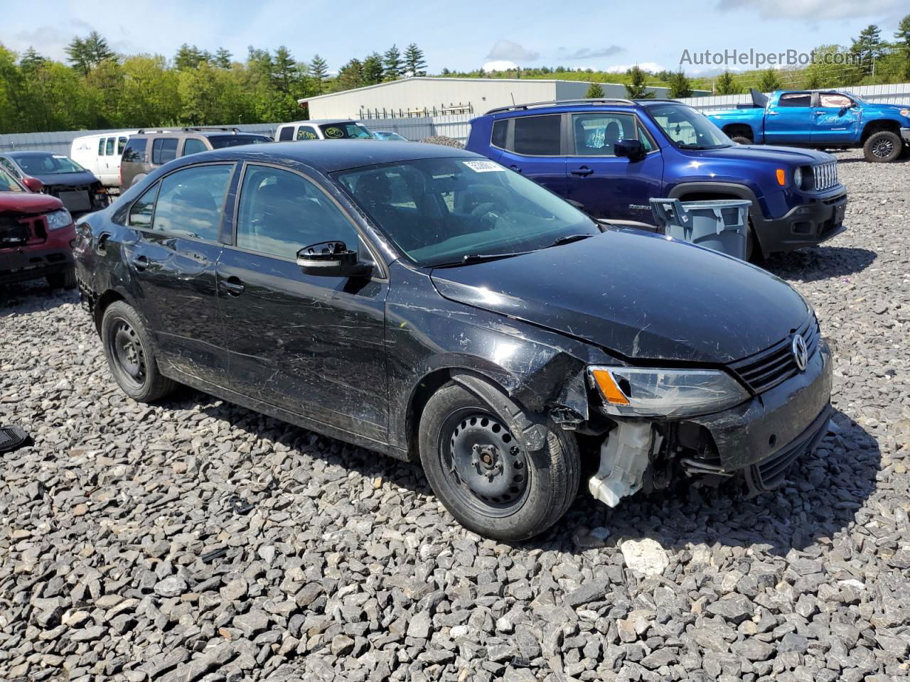 2012 Volkswagen Jetta Se Black vin: 3VWDP7AJ0CM319801