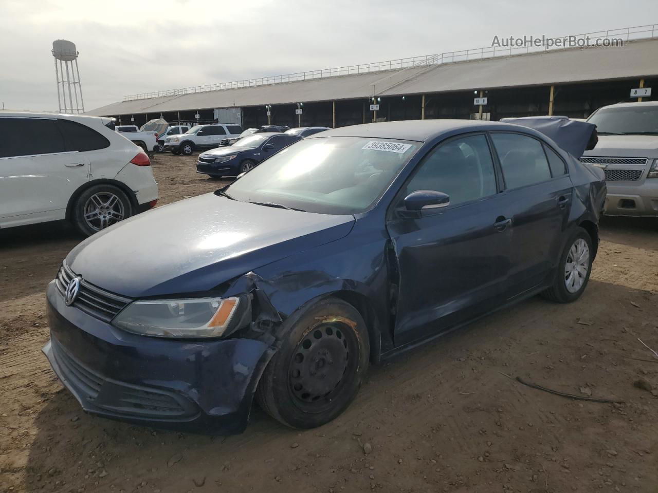 2012 Volkswagen Jetta Se Синий vin: 3VWDP7AJ0CM332550