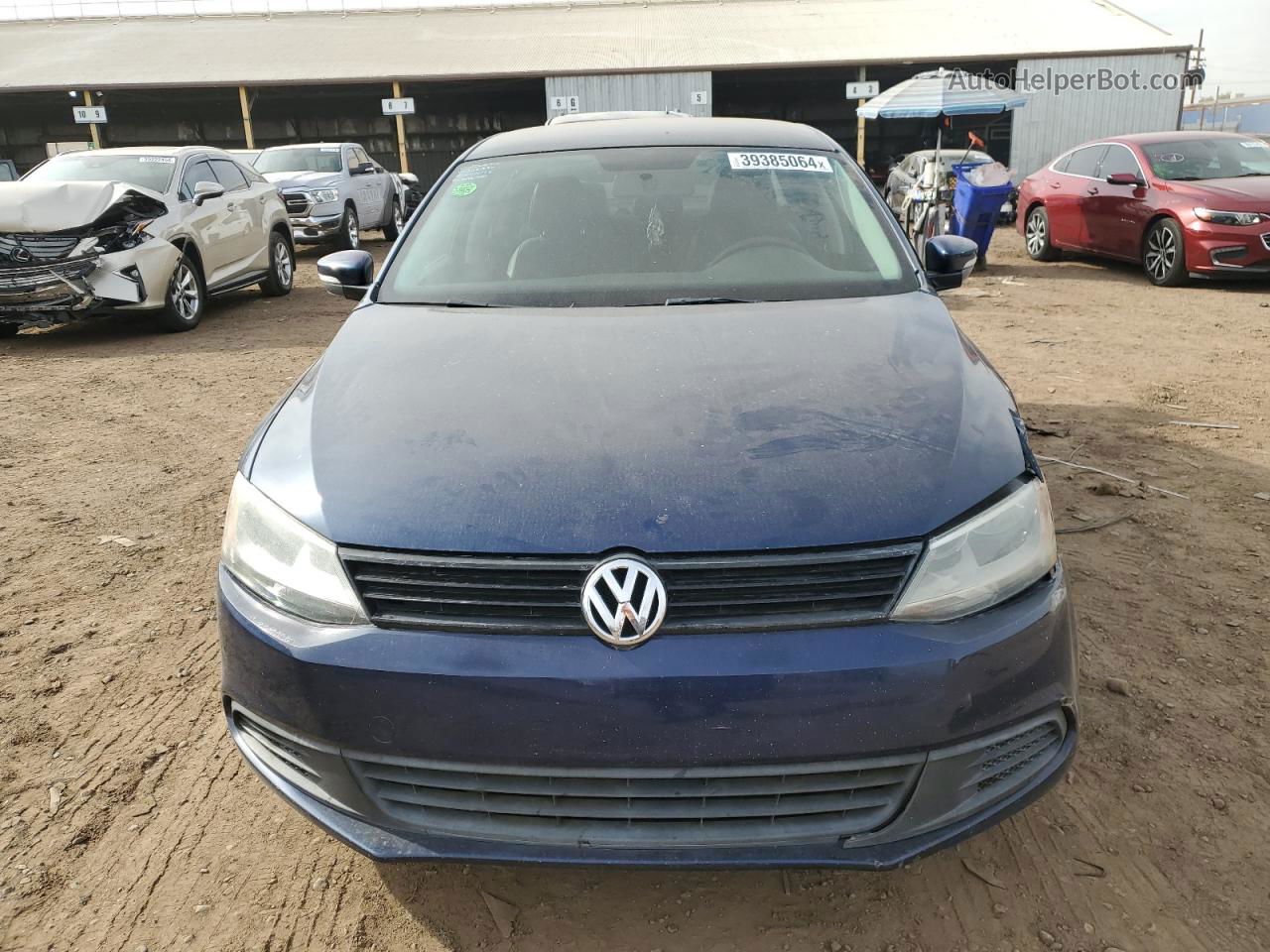 2012 Volkswagen Jetta Se Синий vin: 3VWDP7AJ0CM332550