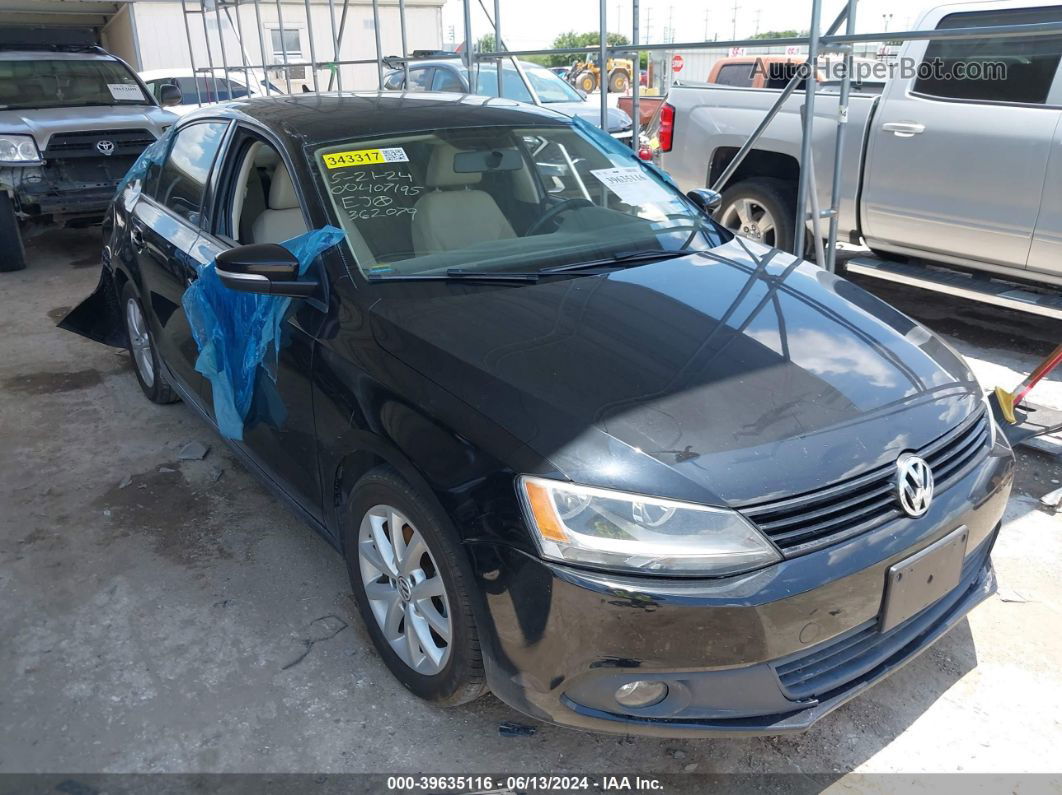 2012 Volkswagen Jetta 2.5l Se Black vin: 3VWDP7AJ0CM362079