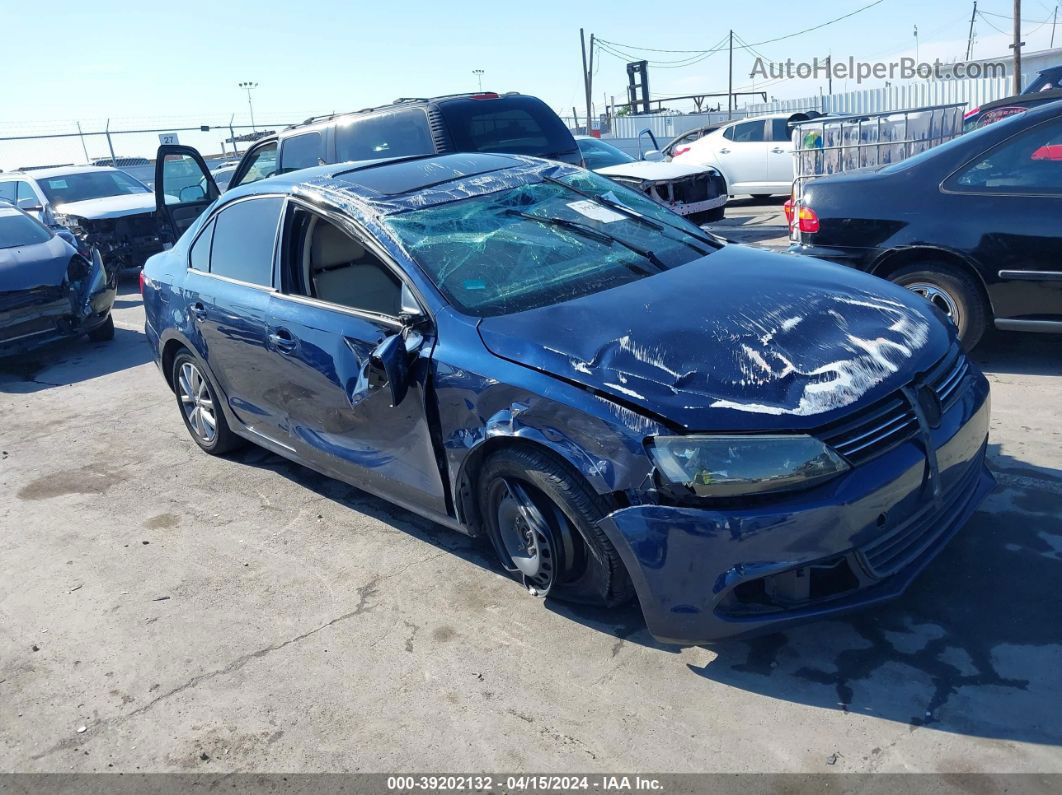 2012 Volkswagen Jetta 2.5l Se Blue vin: 3VWDP7AJ0CM464479