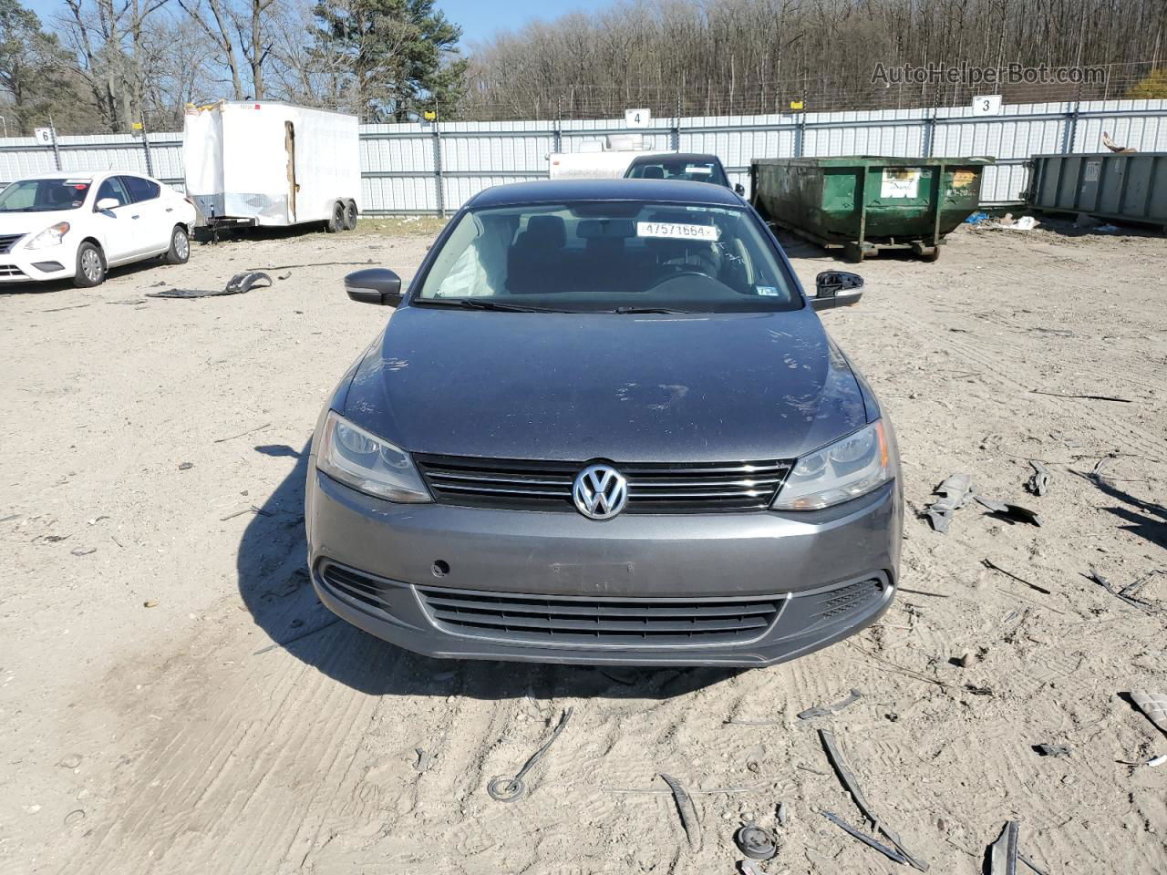 2013 Volkswagen Jetta Se Gray vin: 3VWDP7AJ0DM214788