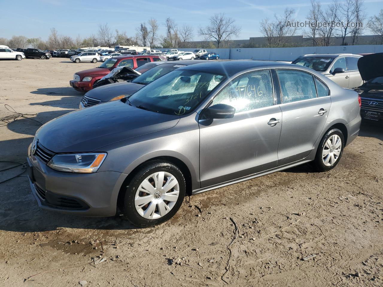 2013 Volkswagen Jetta Se Gray vin: 3VWDP7AJ0DM253333