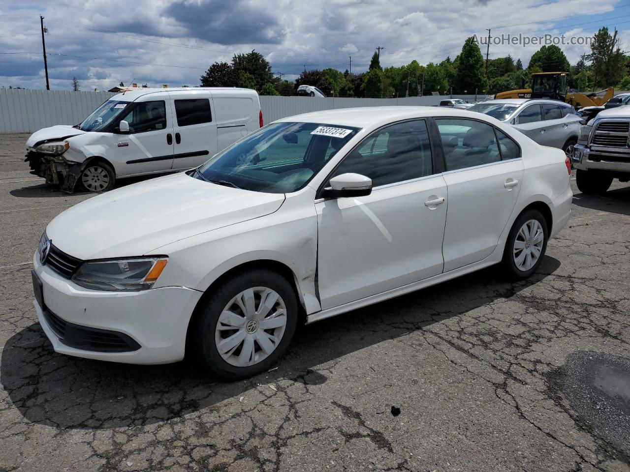 2013 Volkswagen Jetta Se White vin: 3VWDP7AJ0DM278006