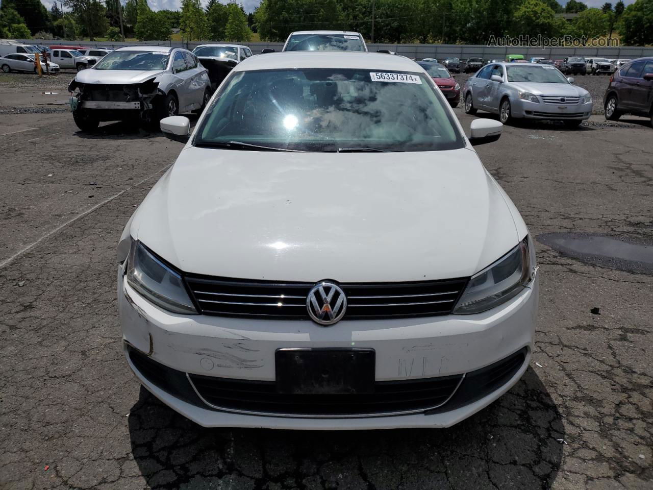 2013 Volkswagen Jetta Se White vin: 3VWDP7AJ0DM278006