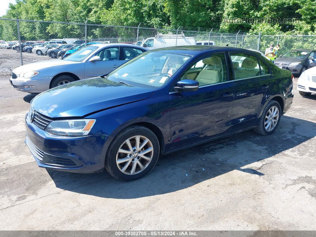 2013 Volkswagen Jetta 2.5l Se Blue vin: 3VWDP7AJ0DM357076