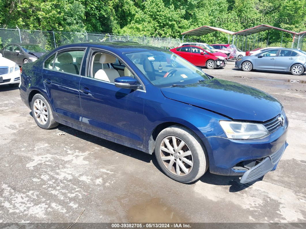 2013 Volkswagen Jetta 2.5l Se Blue vin: 3VWDP7AJ0DM357076