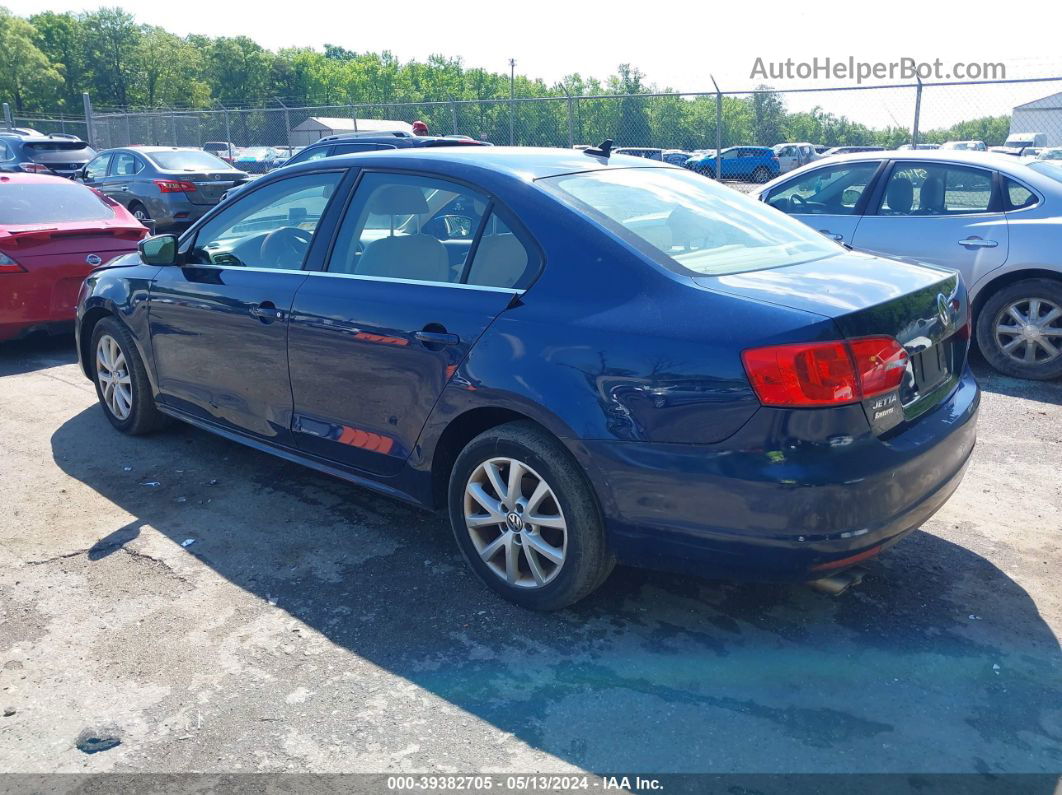 2013 Volkswagen Jetta 2.5l Se Blue vin: 3VWDP7AJ0DM357076