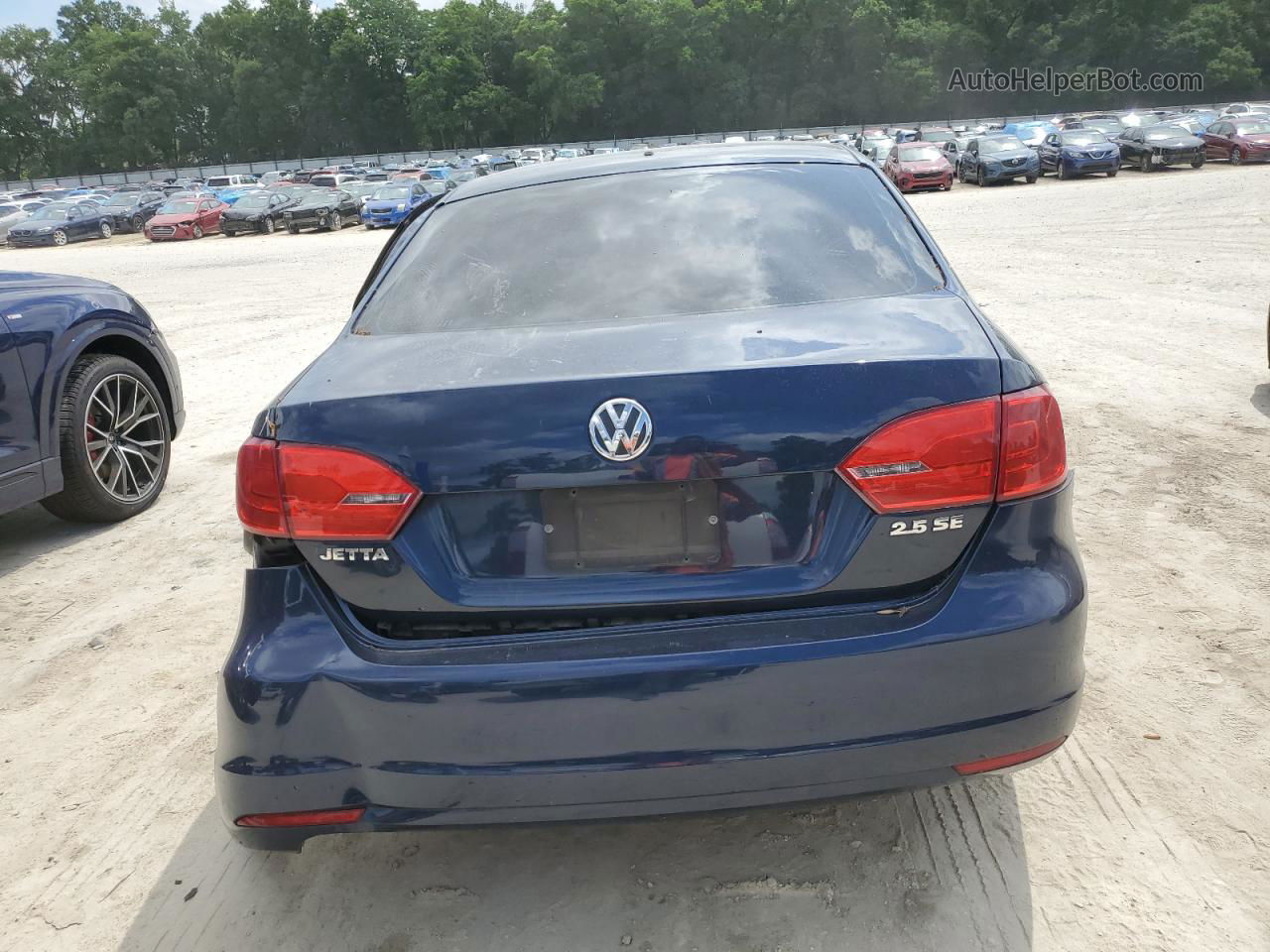 2013 Volkswagen Jetta Se Blue vin: 3VWDP7AJ0DM402145