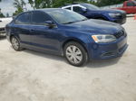 2013 Volkswagen Jetta Se Blue vin: 3VWDP7AJ0DM402145