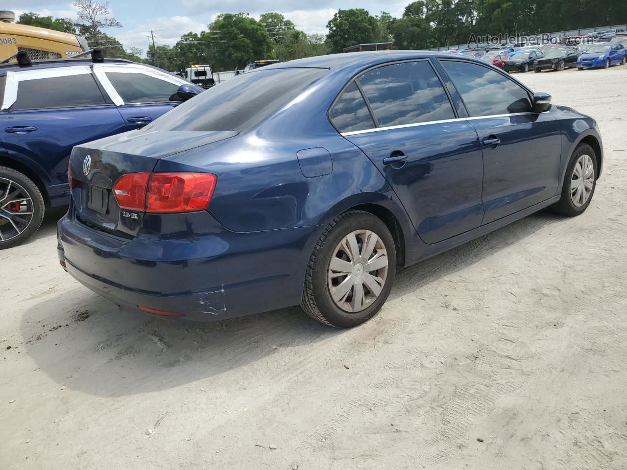 2013 Volkswagen Jetta Se Blue vin: 3VWDP7AJ0DM402145