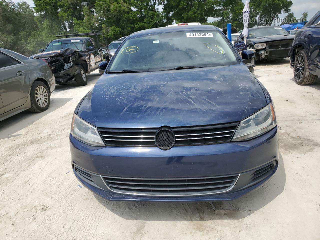 2013 Volkswagen Jetta Se Blue vin: 3VWDP7AJ0DM402145