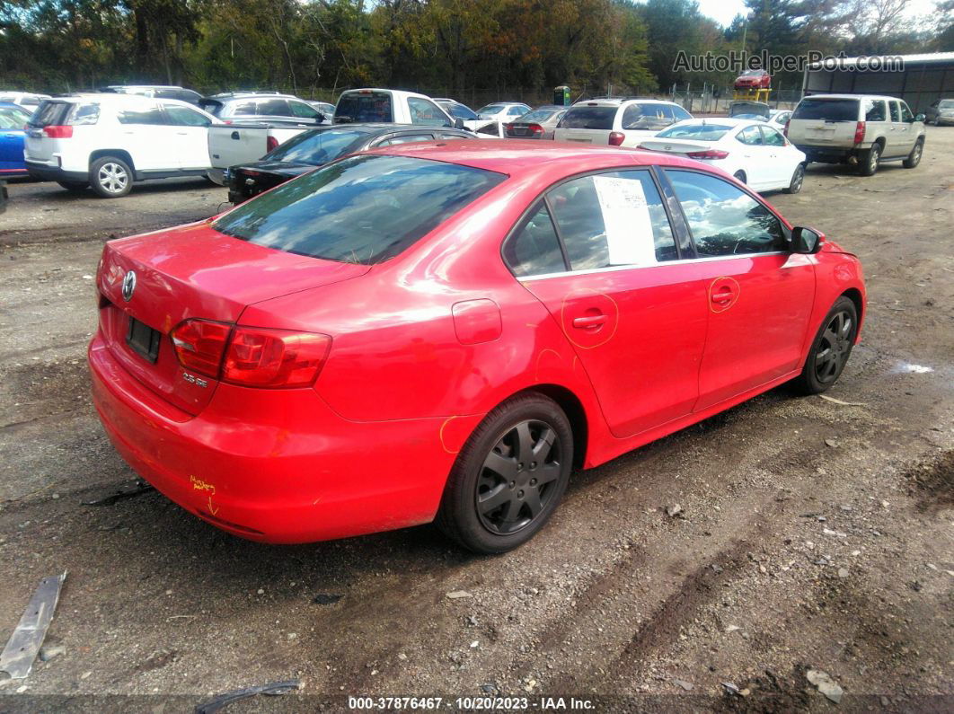 2013 Volkswagen Jetta Sedan Se Красный vin: 3VWDP7AJ0DM407698