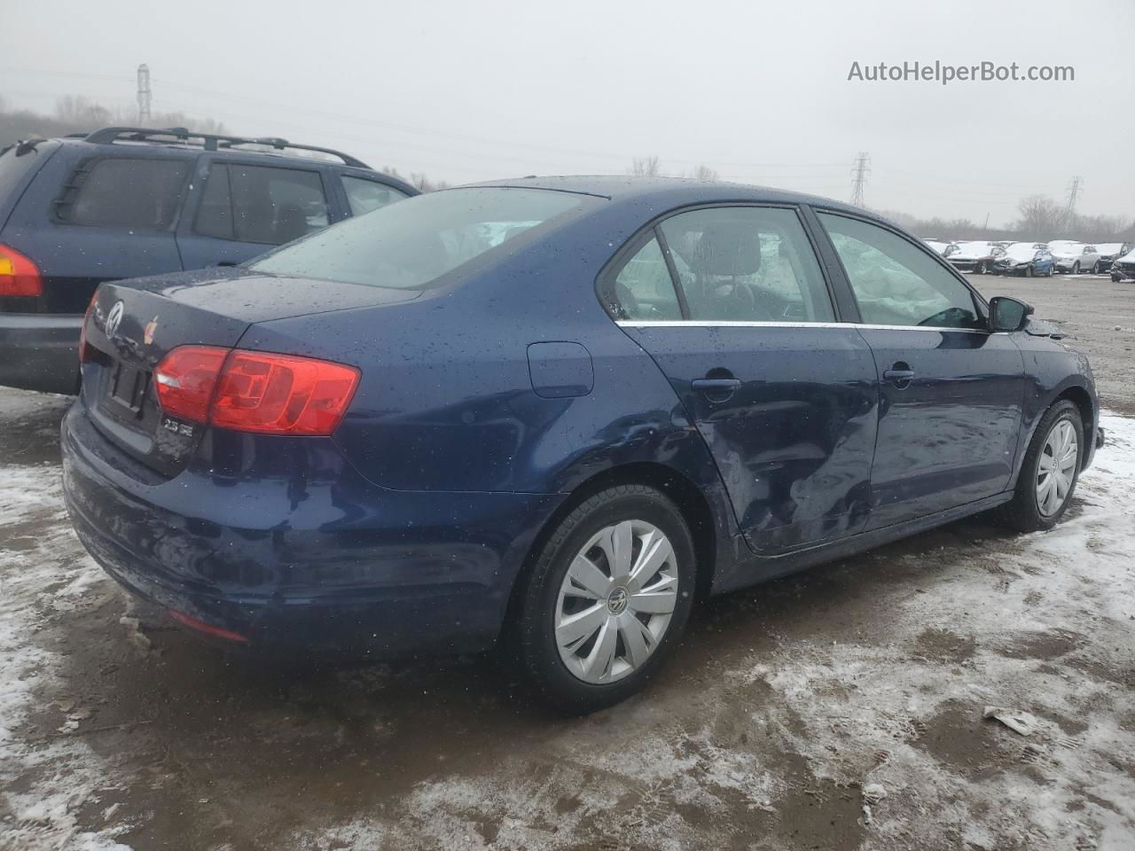 2013 Volkswagen Jetta Se Blue vin: 3VWDP7AJ0DM408172