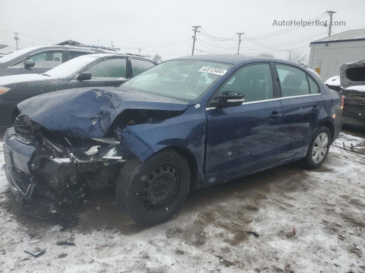 2013 Volkswagen Jetta Se Blue vin: 3VWDP7AJ0DM408172