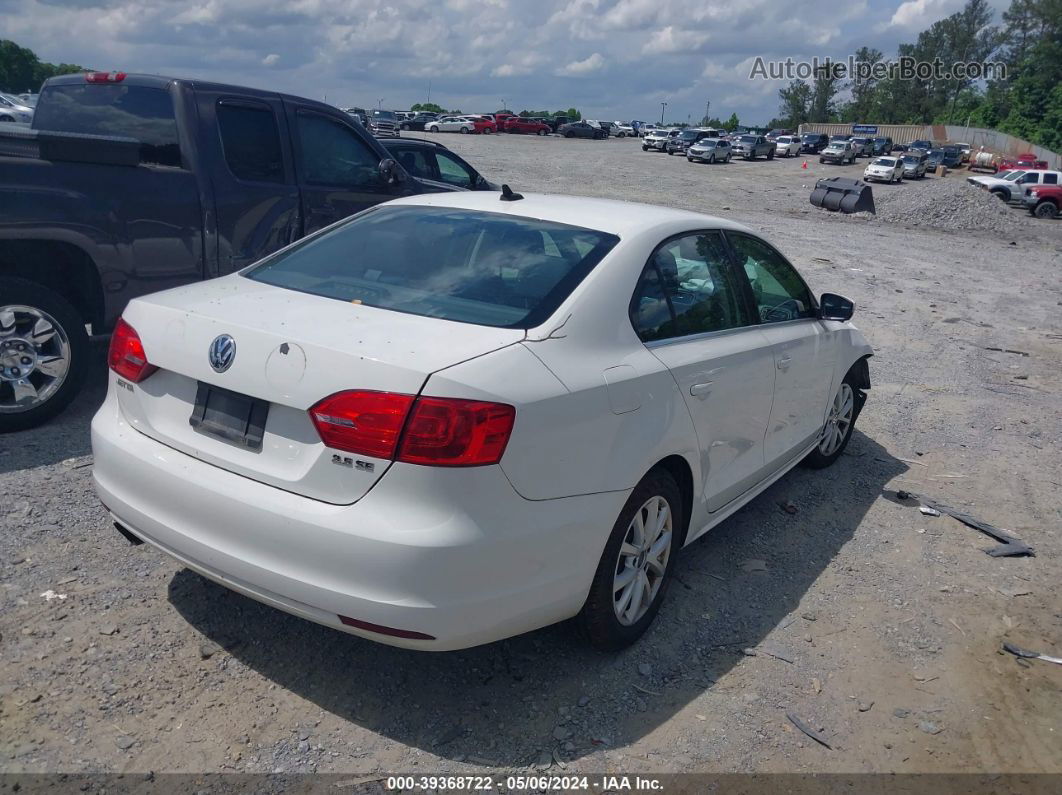 2013 Volkswagen Jetta 2.5l Se White vin: 3VWDP7AJ0DM409340