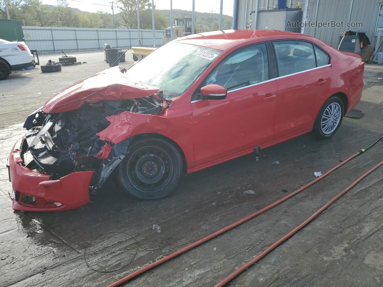 2013 Volkswagen Jetta Se Red vin: 3VWDP7AJ0DM417275