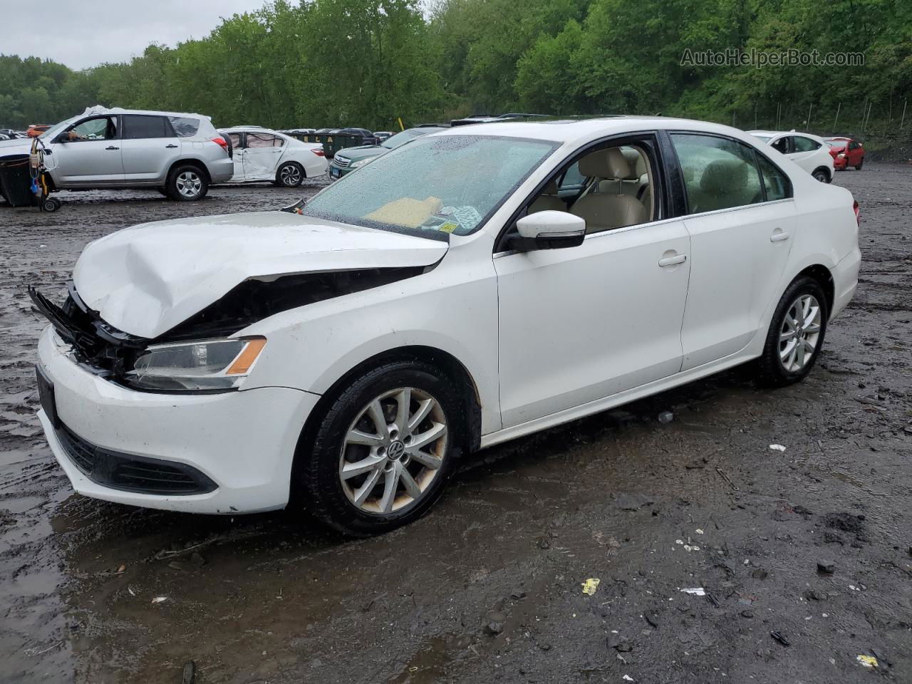 2013 Volkswagen Jetta Se White vin: 3VWDP7AJ0DM428423