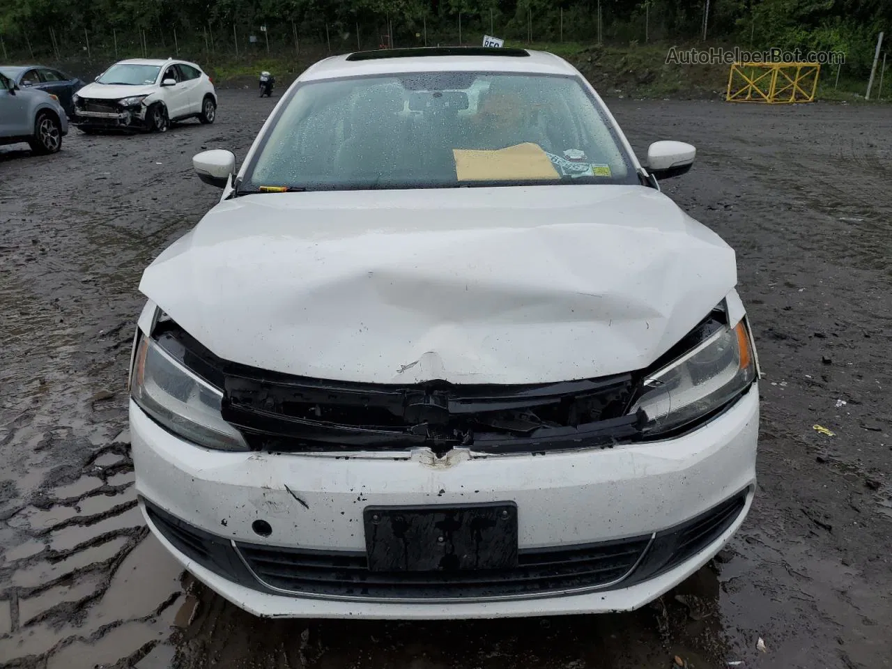 2013 Volkswagen Jetta Se White vin: 3VWDP7AJ0DM428423