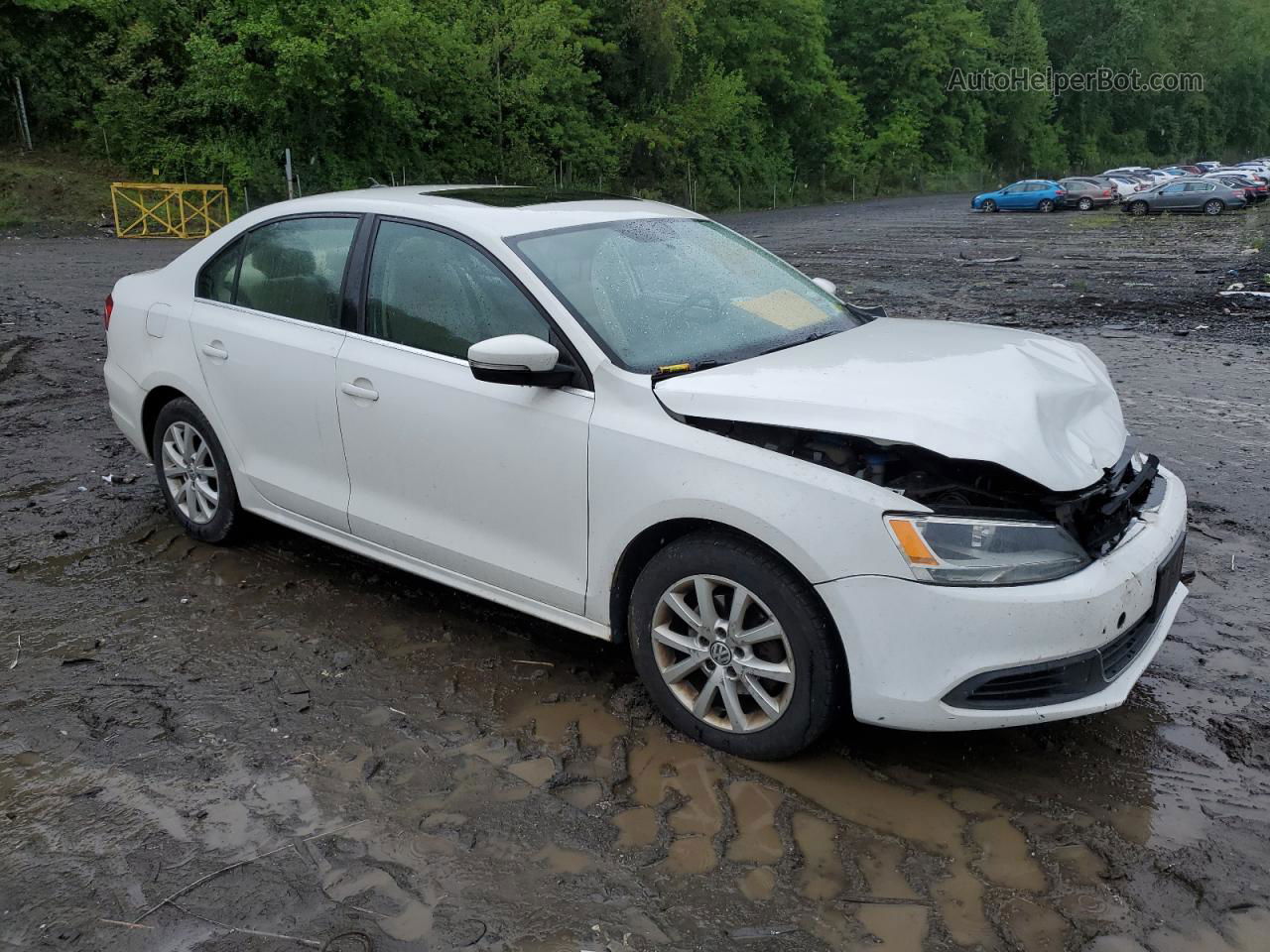 2013 Volkswagen Jetta Se White vin: 3VWDP7AJ0DM428423