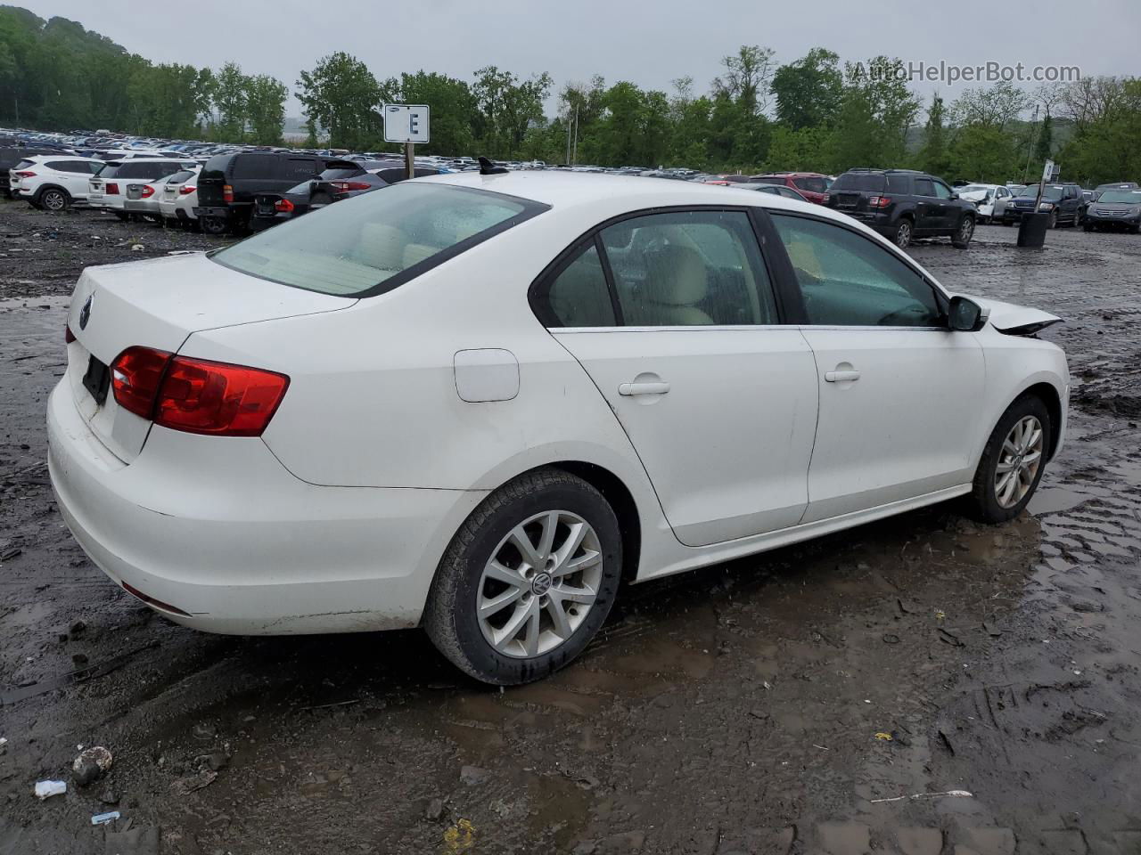 2013 Volkswagen Jetta Se White vin: 3VWDP7AJ0DM428423