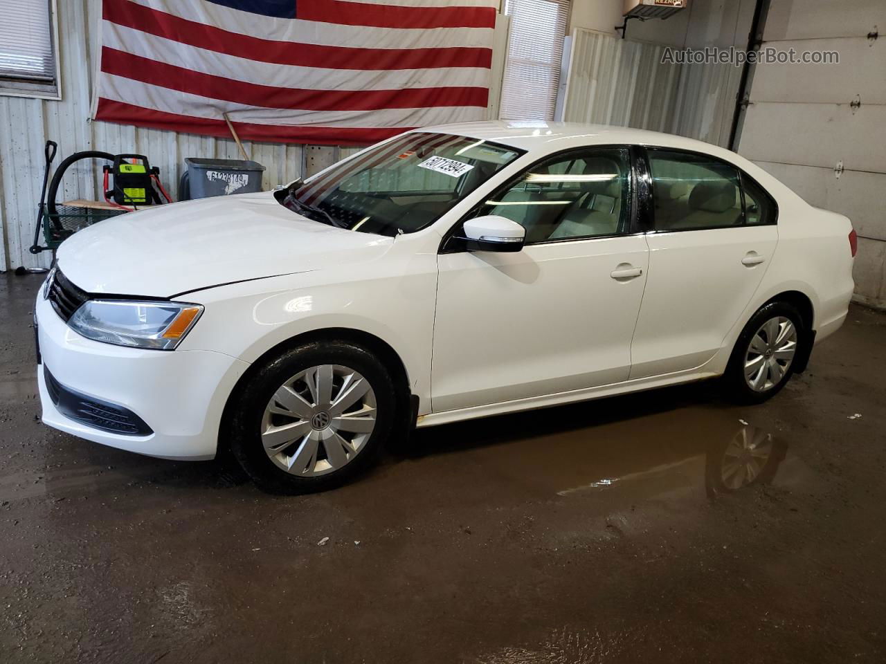 2012 Volkswagen Jetta Se Белый vin: 3VWDP7AJ1CM104850