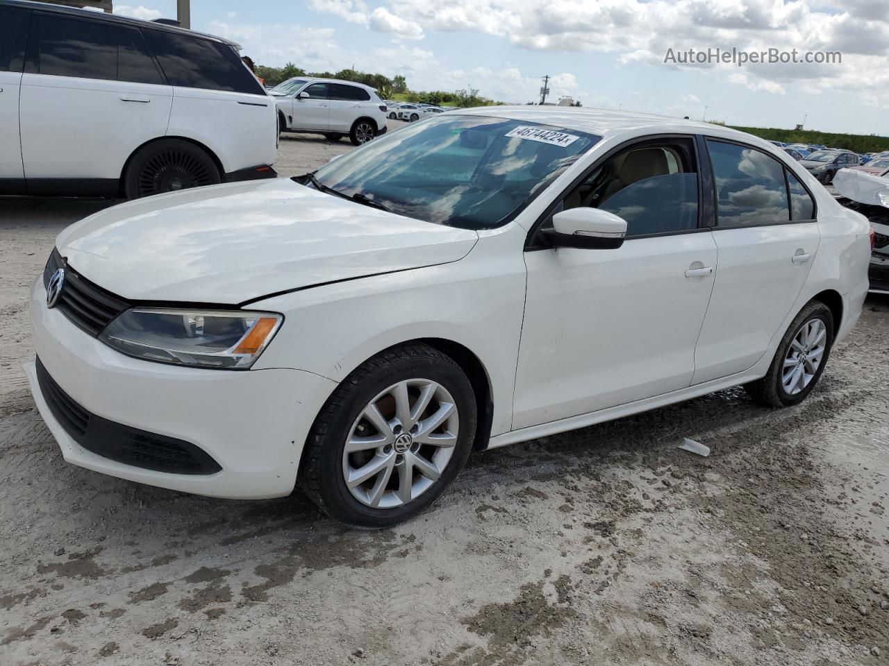 2012 Volkswagen Jetta Se White vin: 3VWDP7AJ1CM127920