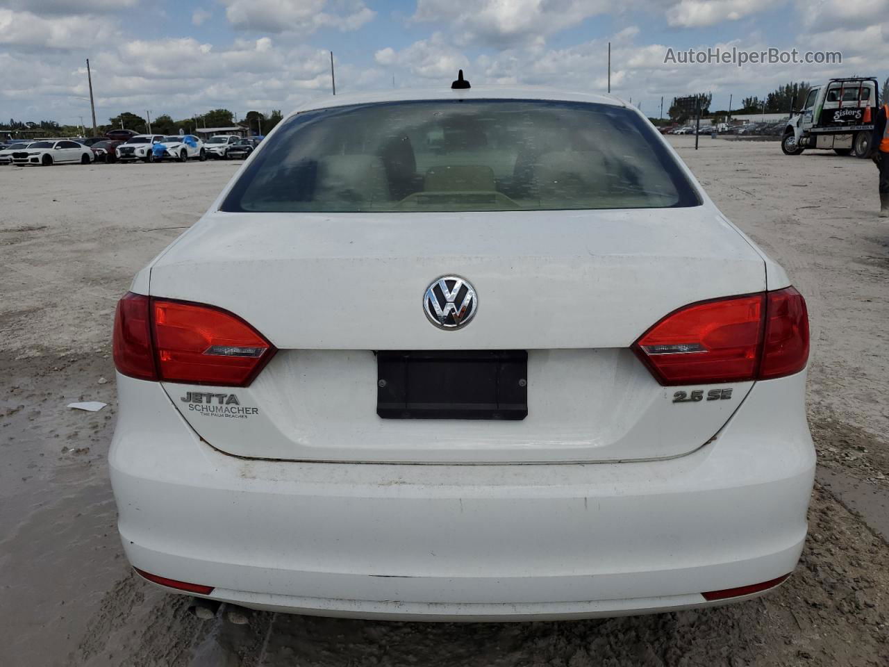 2012 Volkswagen Jetta Se White vin: 3VWDP7AJ1CM127920