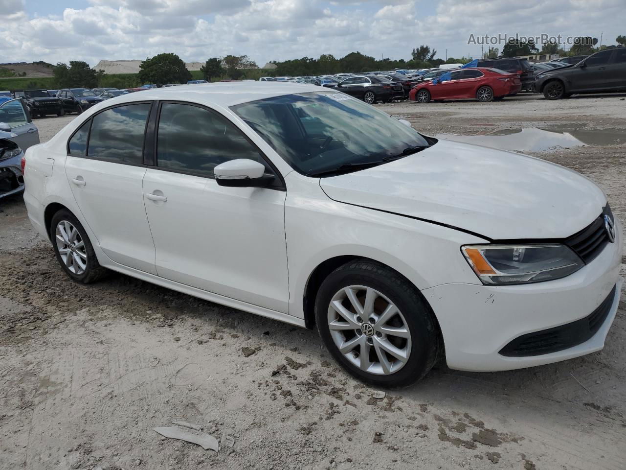 2012 Volkswagen Jetta Se White vin: 3VWDP7AJ1CM127920