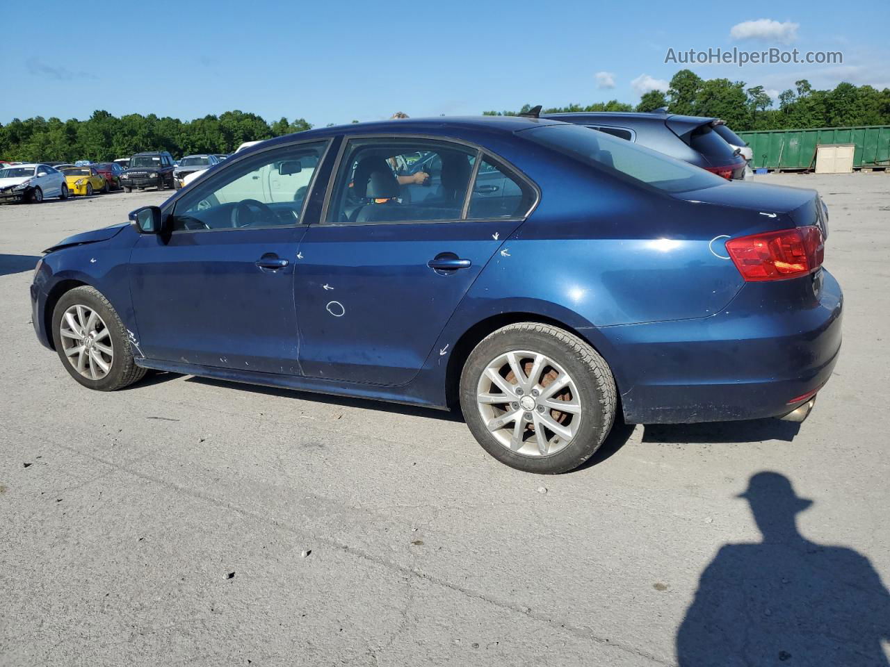 2012 Volkswagen Jetta Se Blue vin: 3VWDP7AJ1CM301033