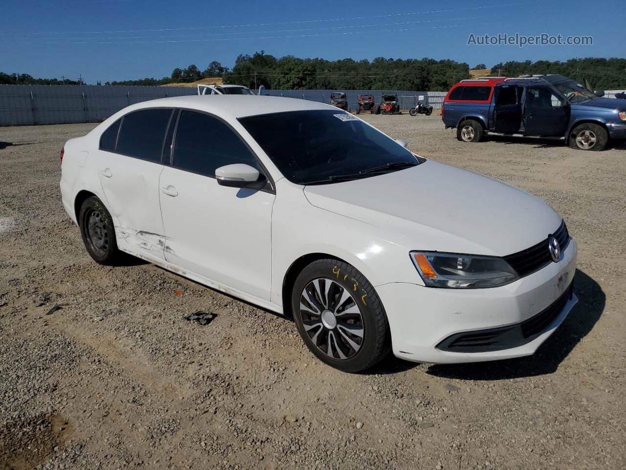 2012 Volkswagen Jetta Se White vin: 3VWDP7AJ1CM330533