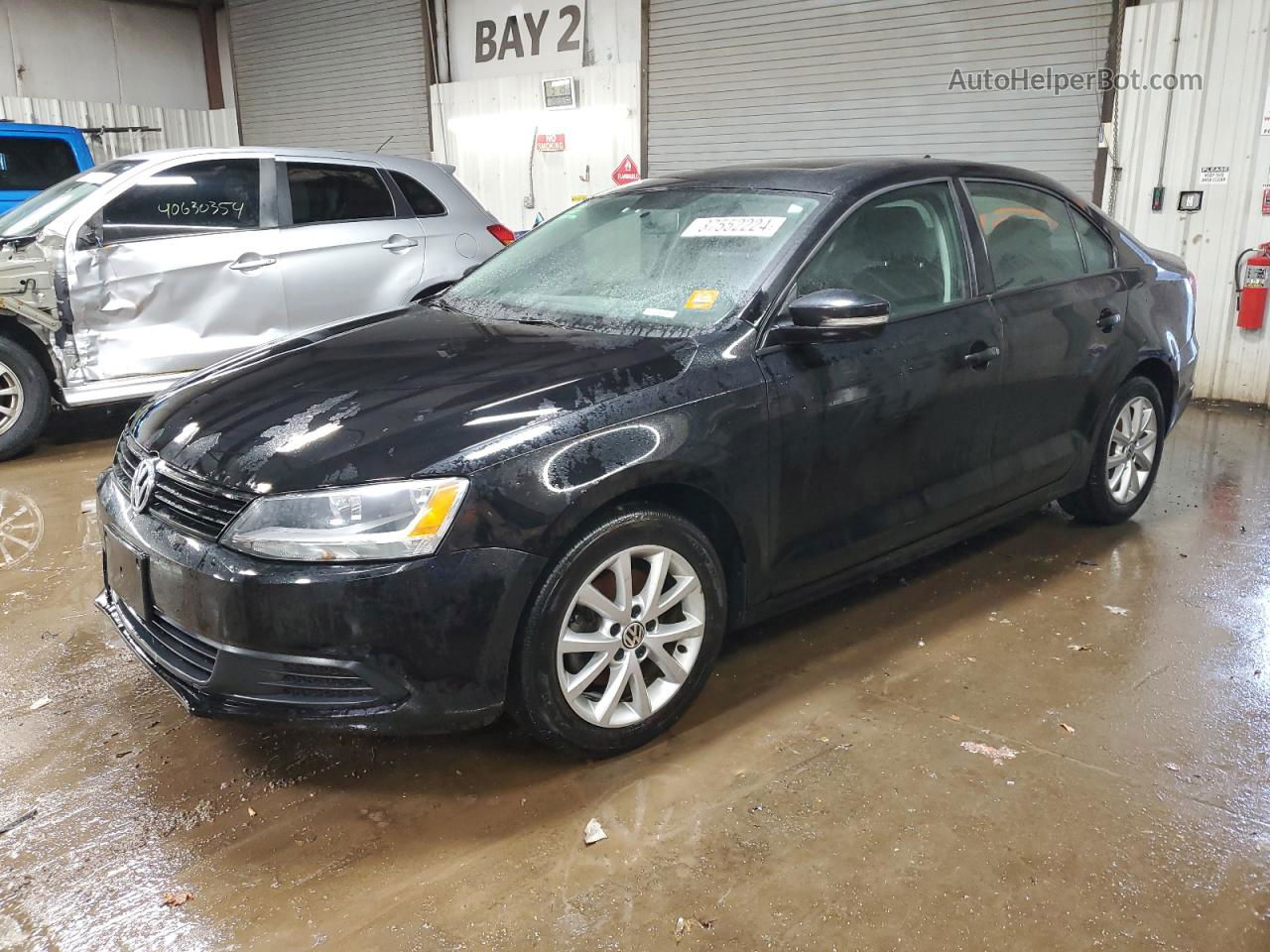 2012 Volkswagen Jetta Se Black vin: 3VWDP7AJ1CM338969