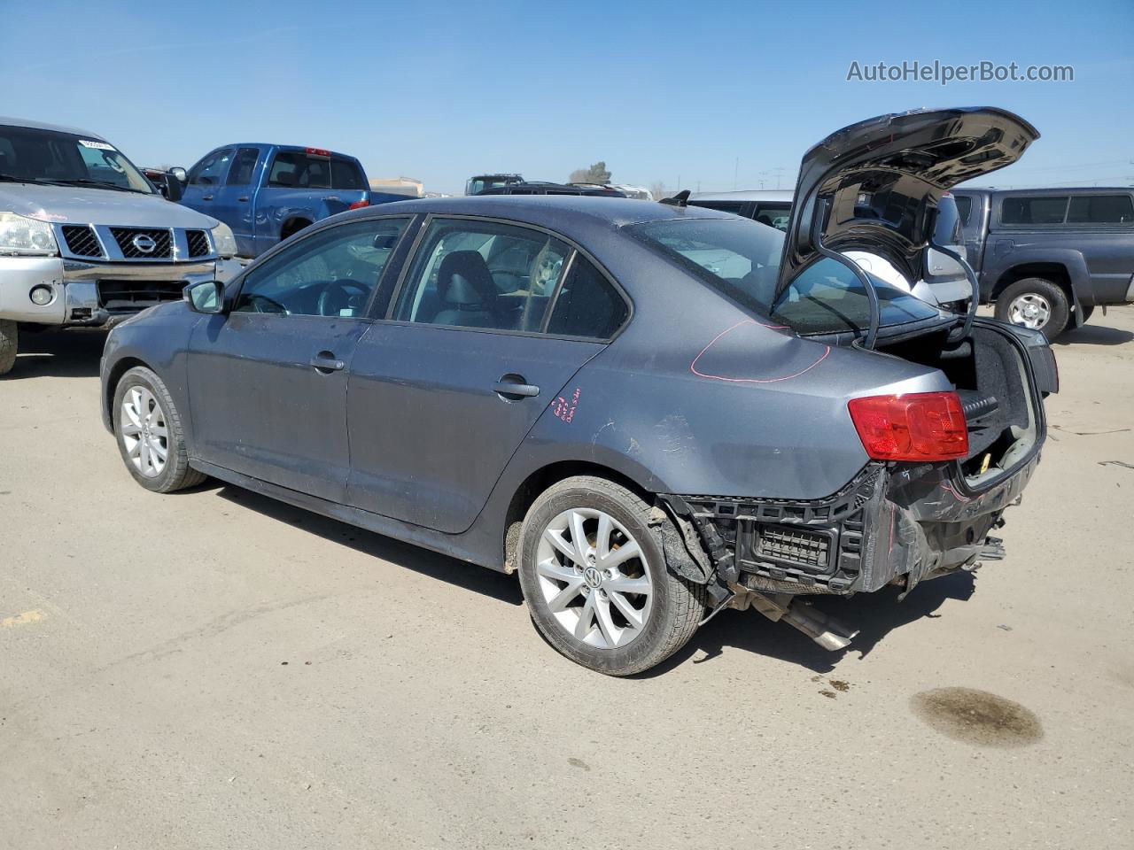 2012 Volkswagen Jetta Se Gray vin: 3VWDP7AJ1CM373477