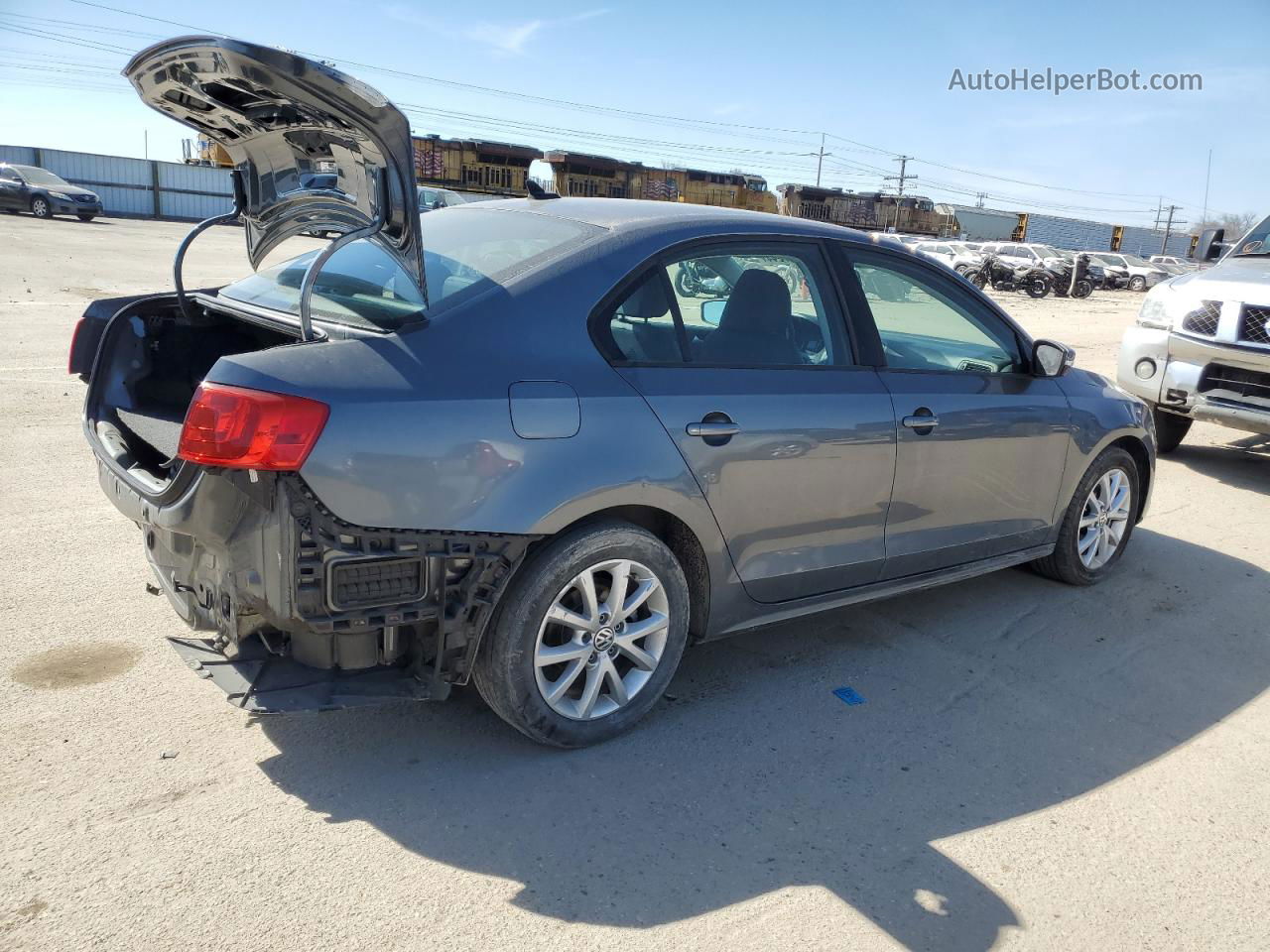 2012 Volkswagen Jetta Se Gray vin: 3VWDP7AJ1CM373477