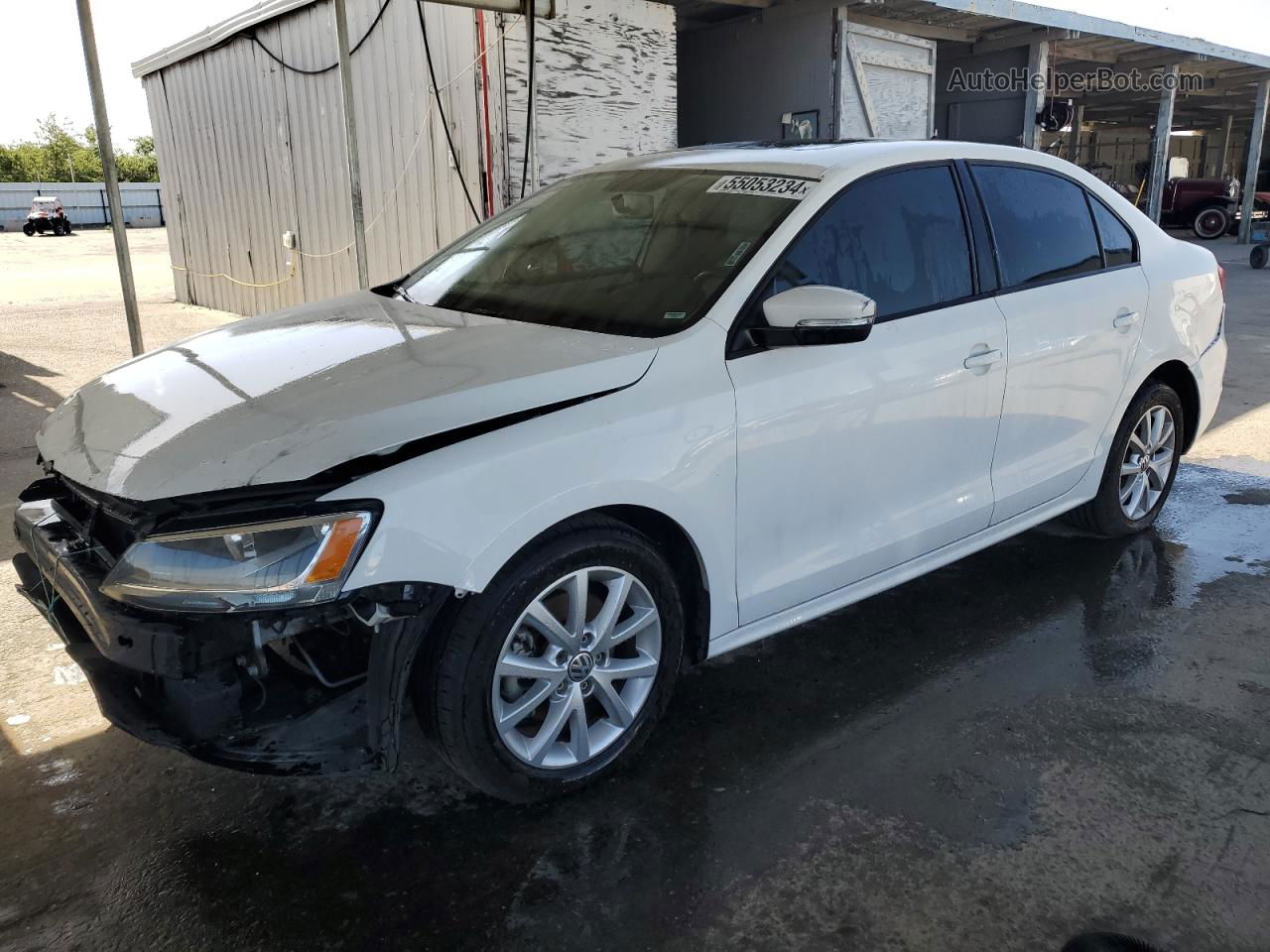 2012 Volkswagen Jetta Se White vin: 3VWDP7AJ1CM391753