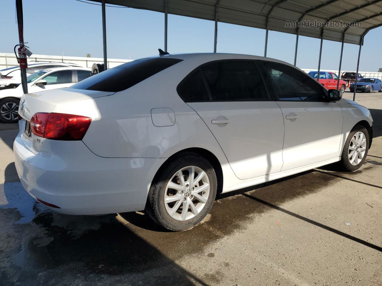 2012 Volkswagen Jetta Se White vin: 3VWDP7AJ1CM391753