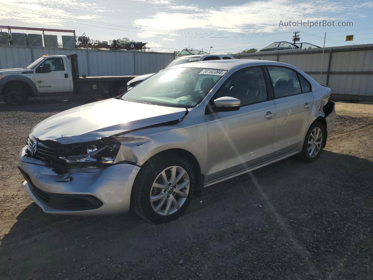 2012 Volkswagen Jetta Se Silver vin: 3VWDP7AJ1CM411676