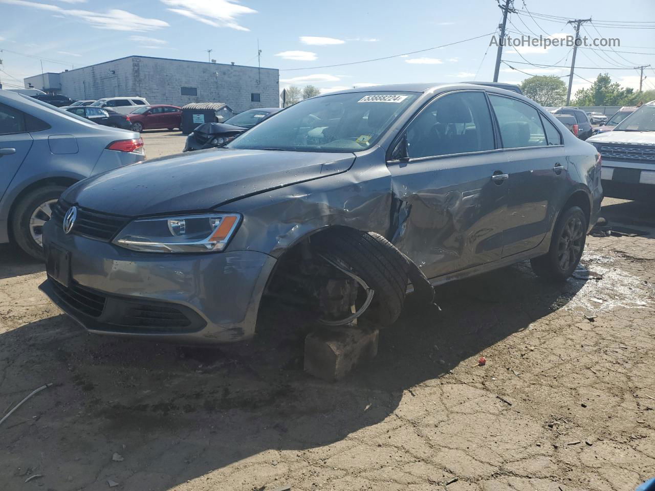 2012 Volkswagen Jetta Se Серый vin: 3VWDP7AJ1CM415596