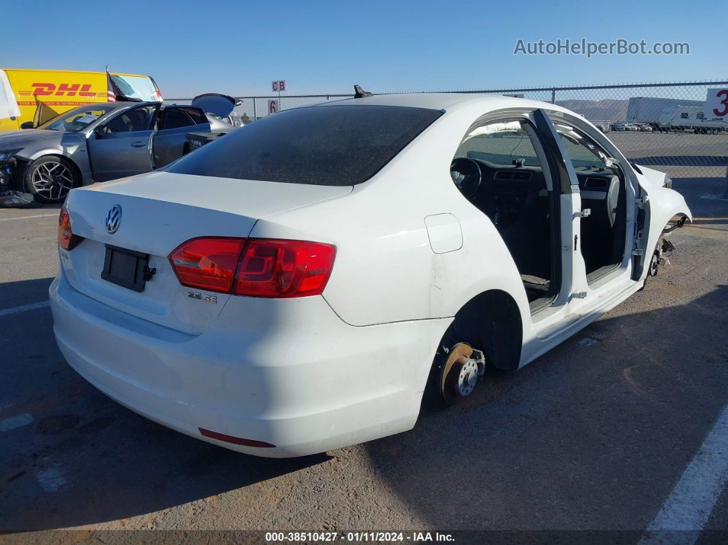 2013 Volkswagen Jetta 2.5l Se White vin: 3VWDP7AJ1DM278807