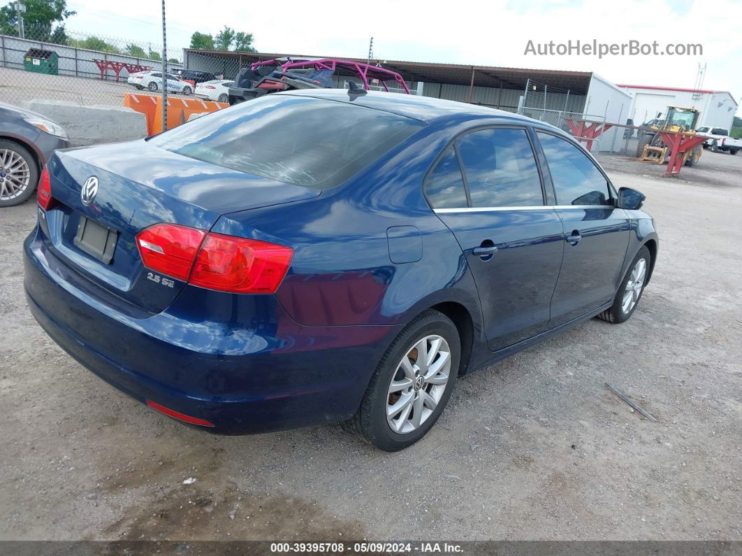 2013 Volkswagen Jetta 2.5l Se Blue vin: 3VWDP7AJ1DM288608