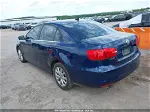 2013 Volkswagen Jetta 2.5l Se Blue vin: 3VWDP7AJ1DM288608