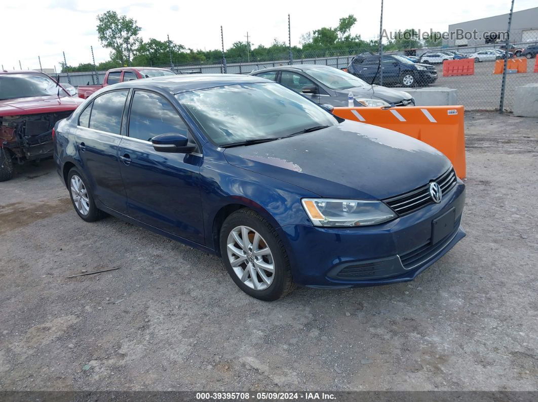 2013 Volkswagen Jetta 2.5l Se Blue vin: 3VWDP7AJ1DM288608